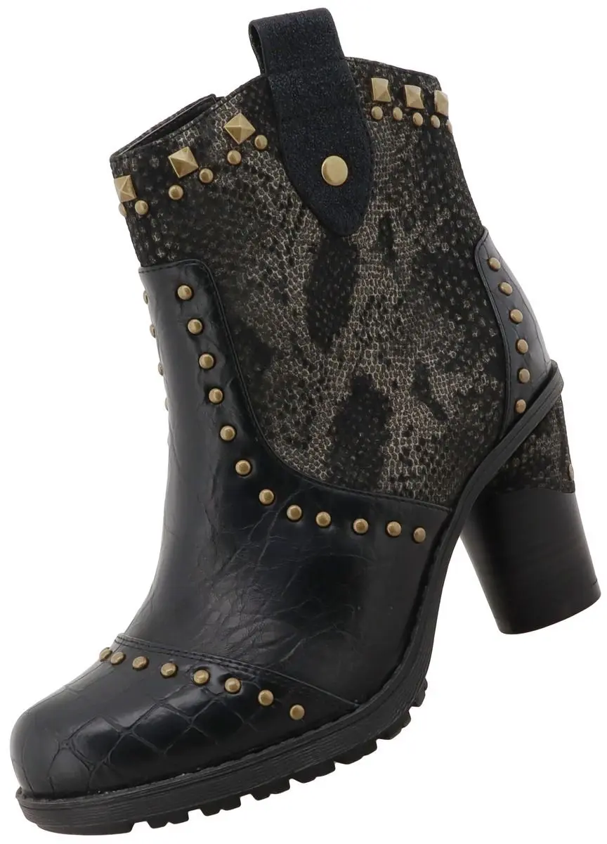 Mustang damesenkellaarsjes zwart 15M0162012/black-multi