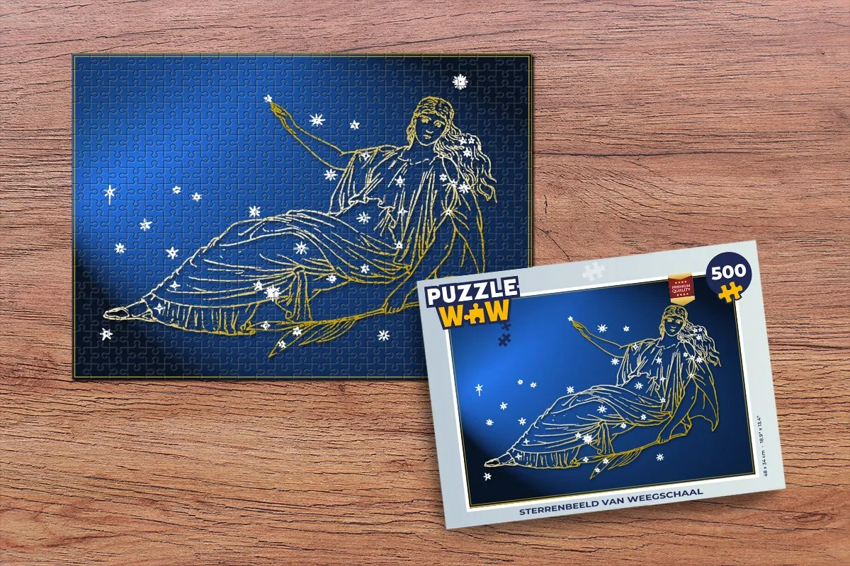 PuzzleWow Sterrenbeeld Maagd Legpuzzel 500 Stuks - Multicolor