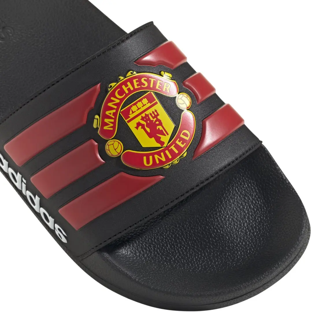adidas Manchester United Adilette Badslipper - 39 - Zwart/Rood