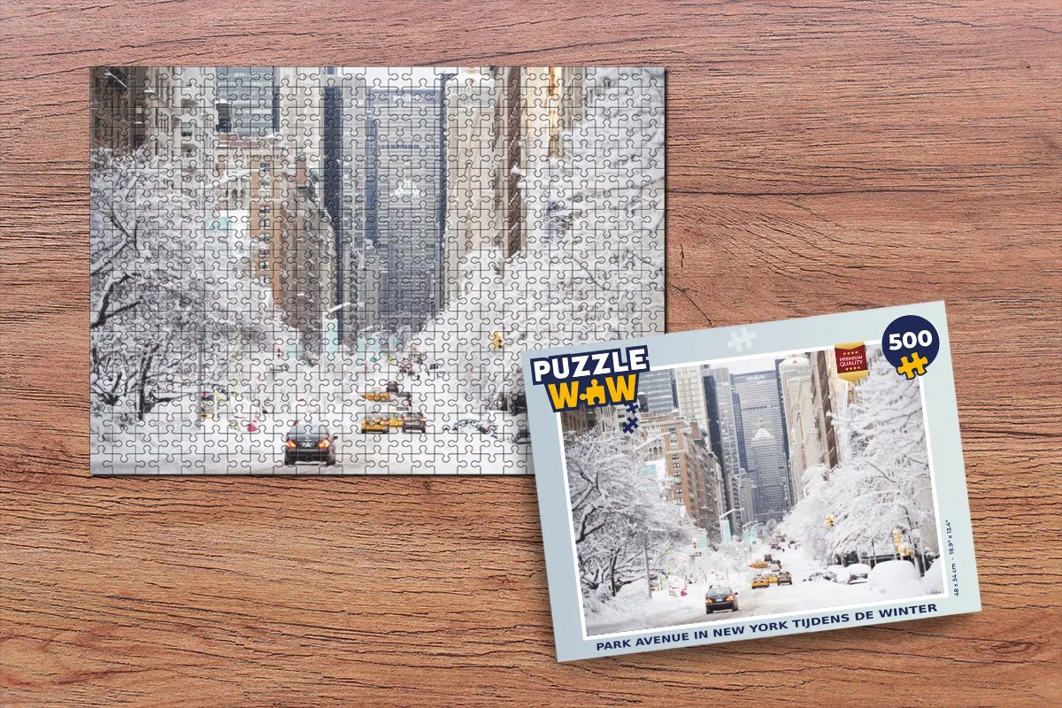 PuzzleWow Puzzel Park Avenue in New York Winter - 500 Stuks - Multicolor