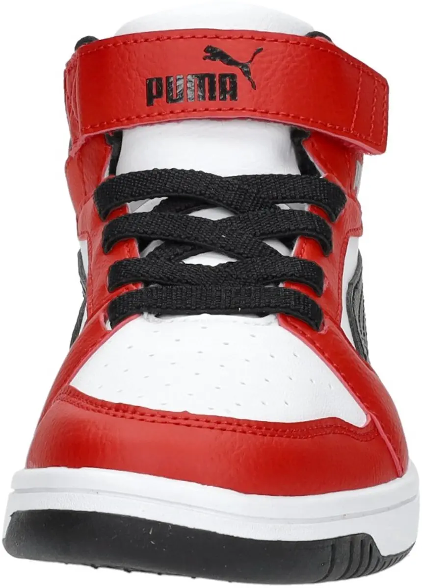 PUMA Rebound V6 Mid AC+ PS Unisex Sneakers - PUMA White/Black/Red - afbeelding 2 van 6