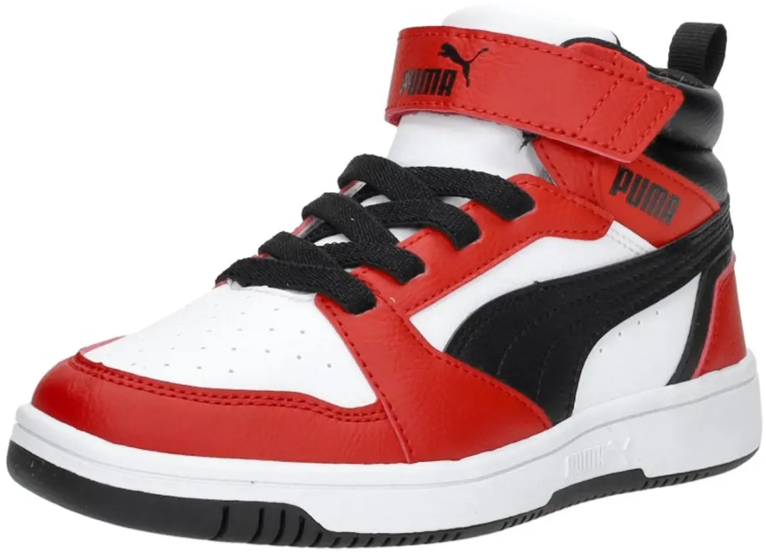 PUMA Rebound V6 Mid AC+ PS Unisex Sneakers - PUMA White/Black/Red - afbeelding 4 van 6