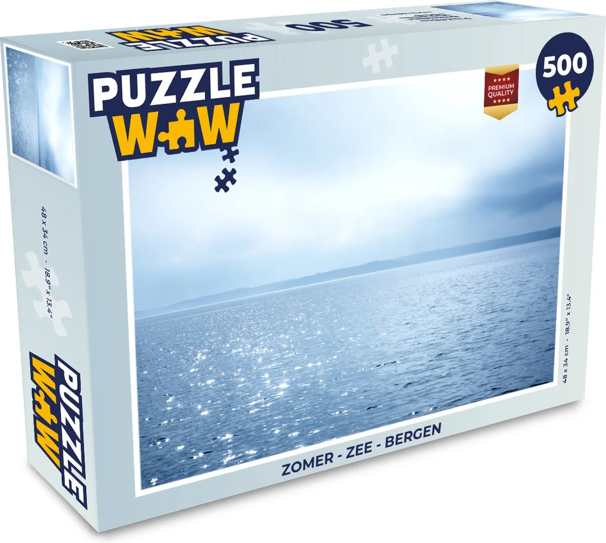 PuzzleWow Zee & Bergen Legpuzzel 500 Stuks - Multicolor