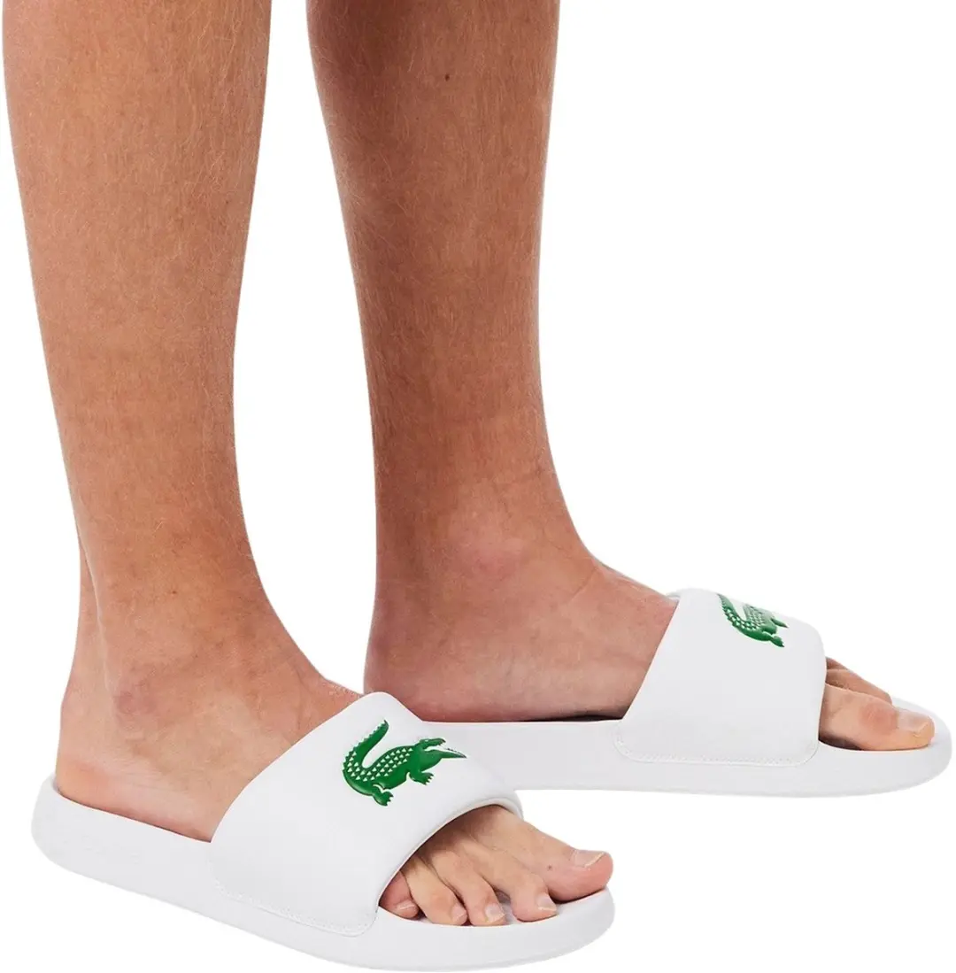 Lacoste Serve 1.0 Badslippers Heren - 39.5 - Wit/Groen - afbeelding 4 van 6