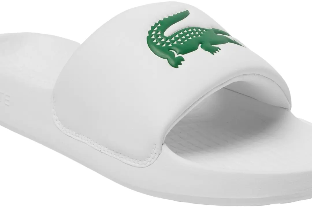 Lacoste Serve 1.0 Badslippers Heren - 39.5 - Wit/Groen - afbeelding 5 van 6