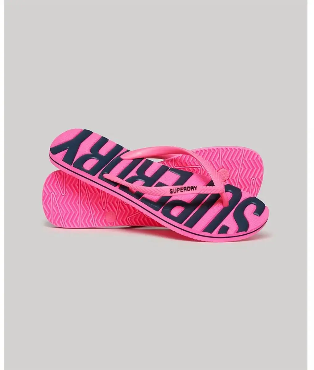 Superdry Vegan Vintage Slippers WF310228A - 34 - Fluro Pink - afbeelding 3 van 6
