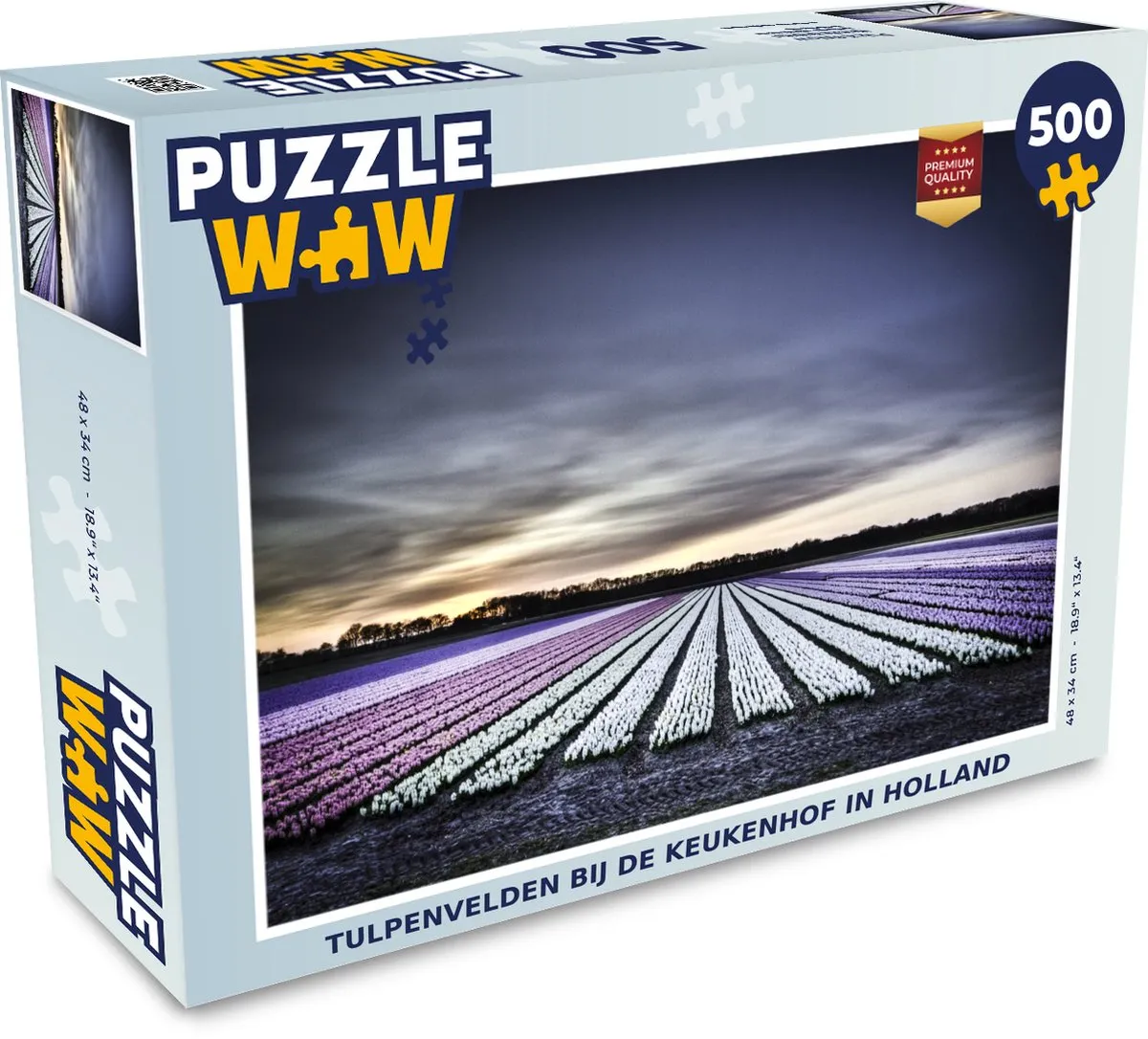 PuzzleWow Legpuzzel Tulpenvelden Keukenhof 500 Stuks
