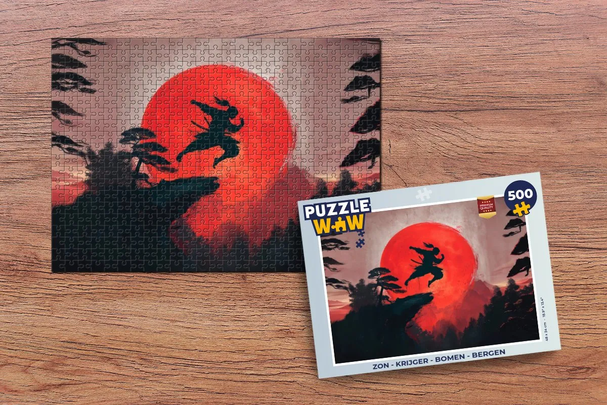 PuzzleWow Zon - Krijger Landschap Legpuzzel 500 Stuks - MPN 8721406855590