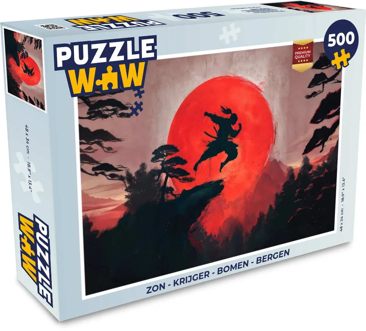 PuzzleWow Zon - Krijger Landschap Legpuzzel 500 Stuks - MPN 8721406855590