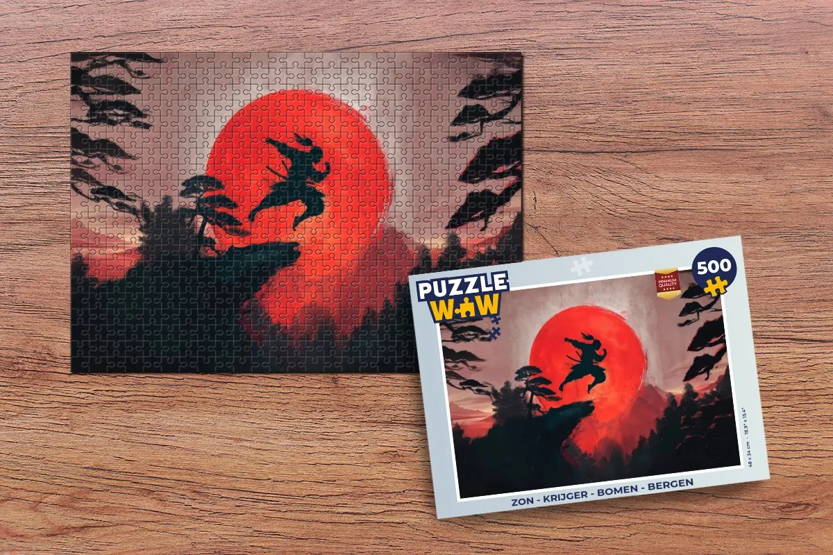 PuzzleWow Zon - Krijger Landschap Legpuzzel 500 Stuks - MPN 8721406855590