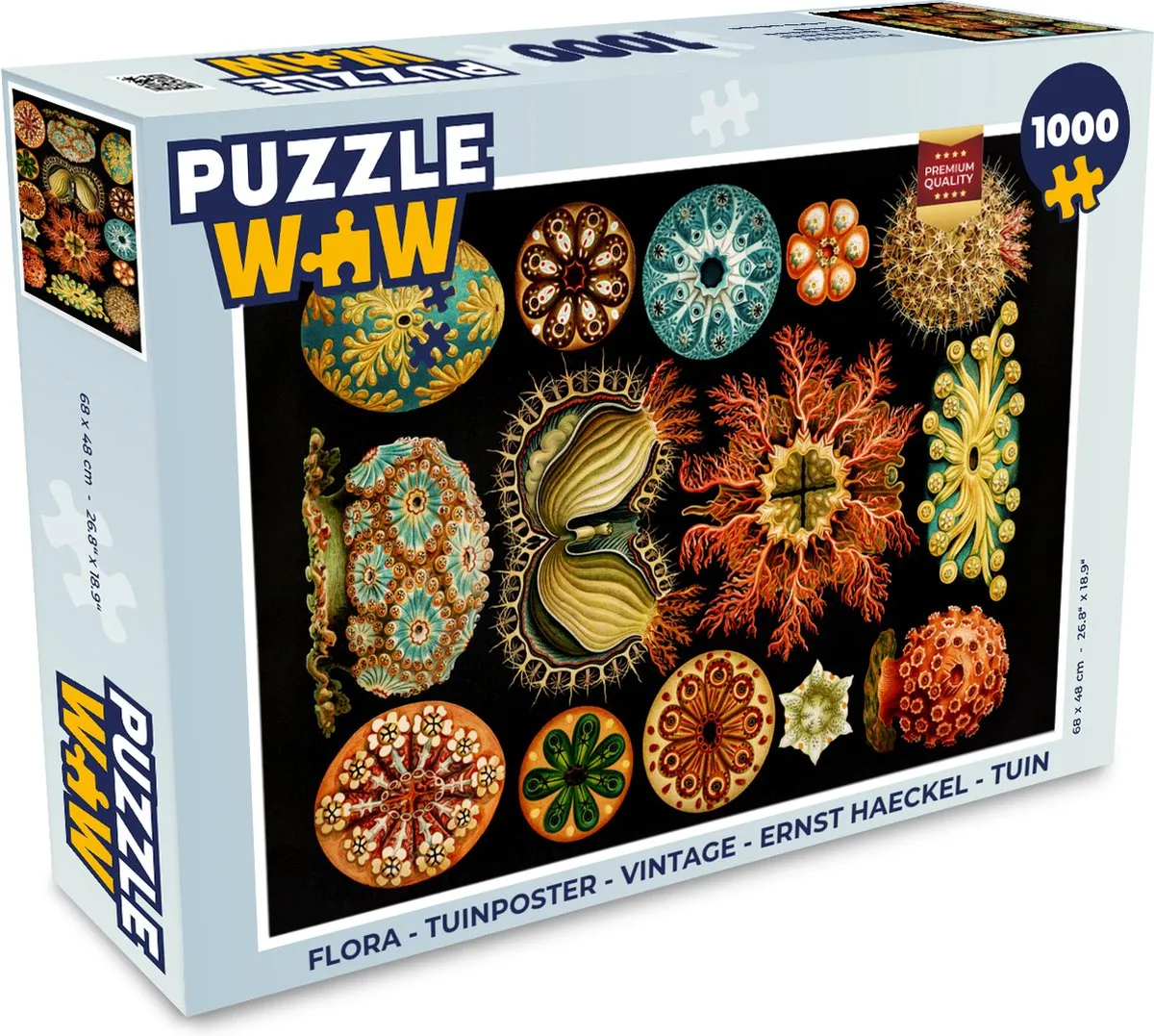 PuzzleWow Vintage Zeedieren Legpuzzel 1000 Stuks