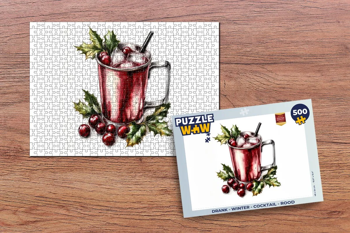 PuzzleWow Winter Cocktail Legpuzzel 500 Stuks - MPN 8721169394848