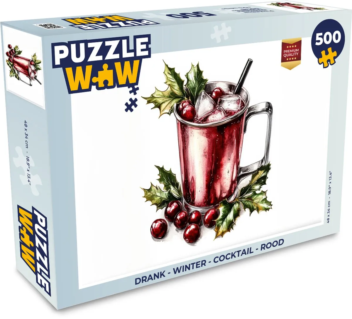 PuzzleWow Winter Cocktail Legpuzzel 500 Stuks - MPN 8721169394848