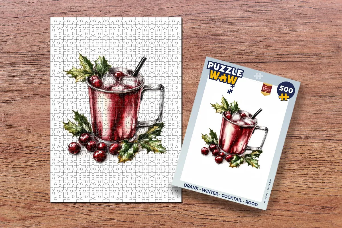 PuzzleWow Winter Cocktail Legpuzzel 500 Stuks - MPN 8721169394848