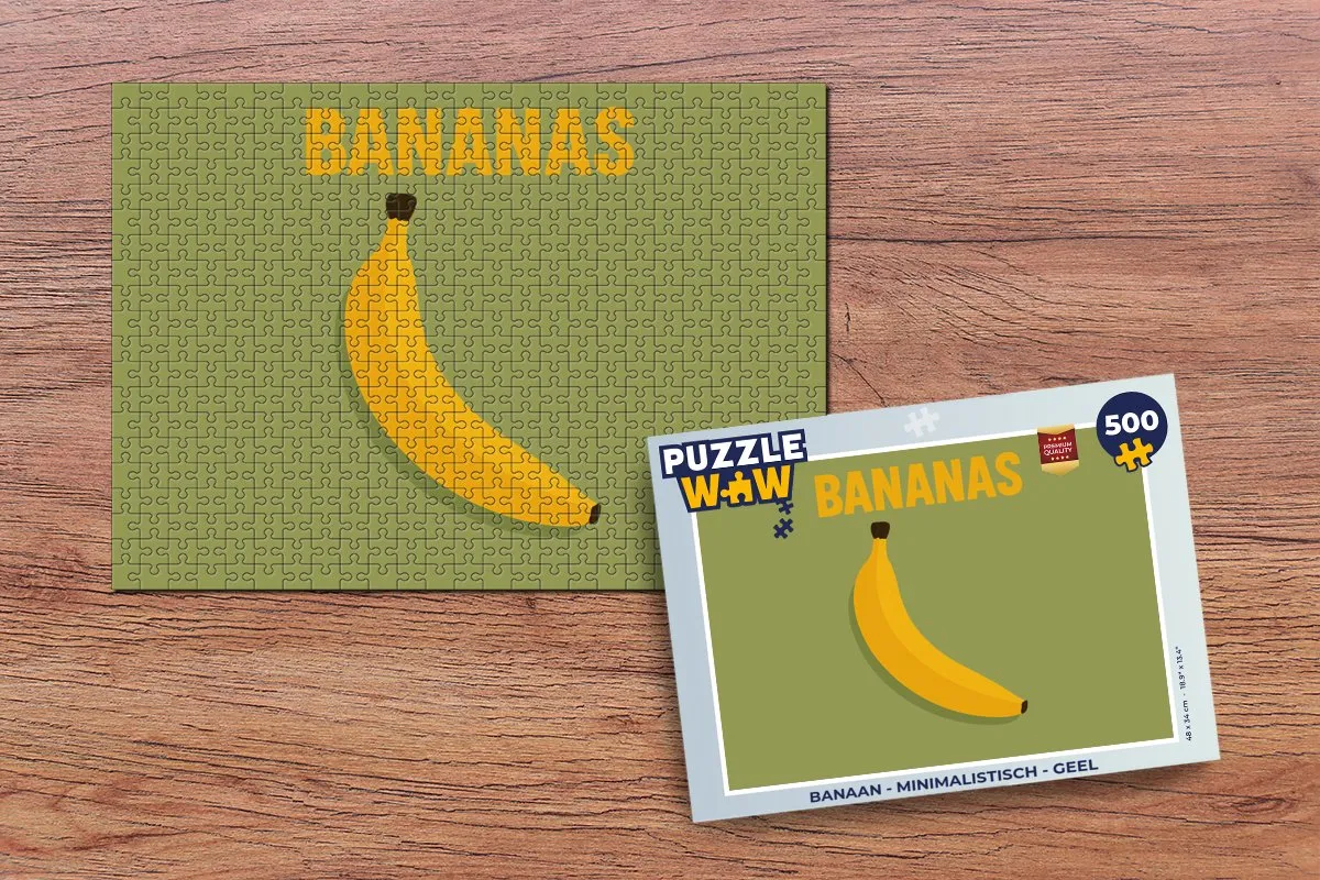 PuzzleWow Banaan Legpuzzel 500 Stuks - Geel
