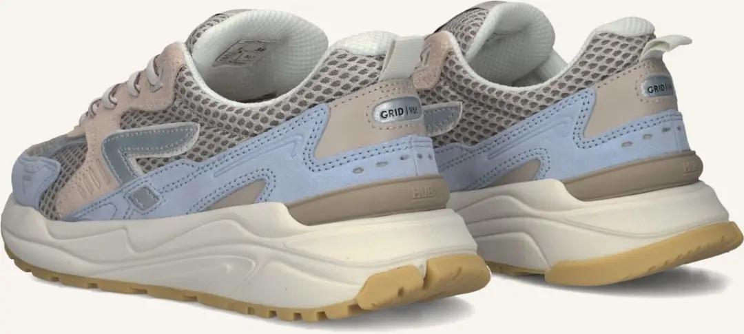 HUB Grid-w Sneakers - Dames - Beige - Maat 43 - afbeelding 6 van 6