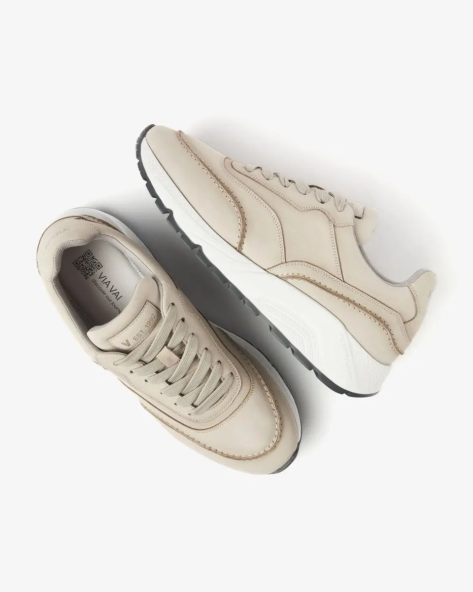 VIA VAI Owen Jimmy Sneakers - Leer - Grijs - 46 - afbeelding 3 van 6