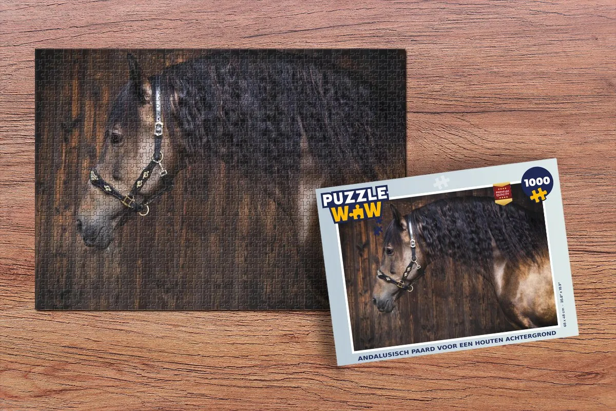 PuzzleWow Paard Halster Legpuzzel 1000 Stuks - Multicolor