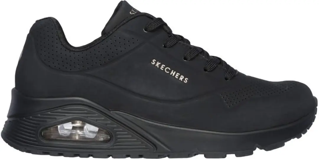 Skechers Uno Stand On Air Dames Sneakers - Zwart - afbeelding 3 van 6