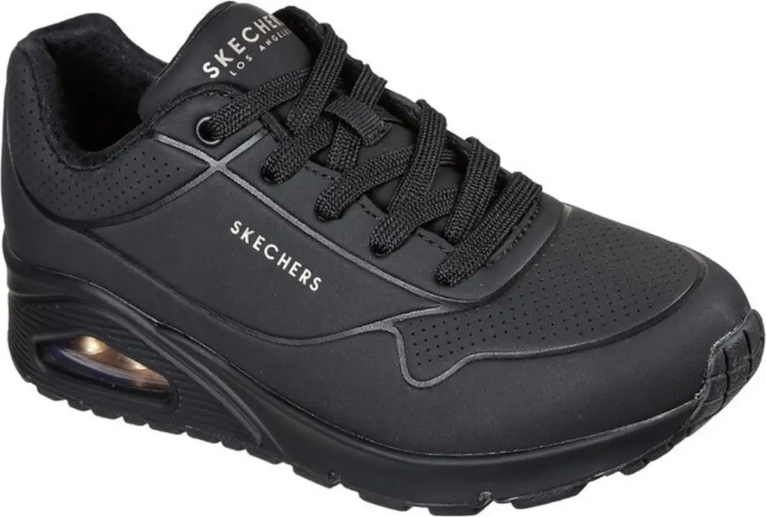 Skechers Uno Stand On Air Dames Sneakers - Zwart - afbeelding 2 van 6