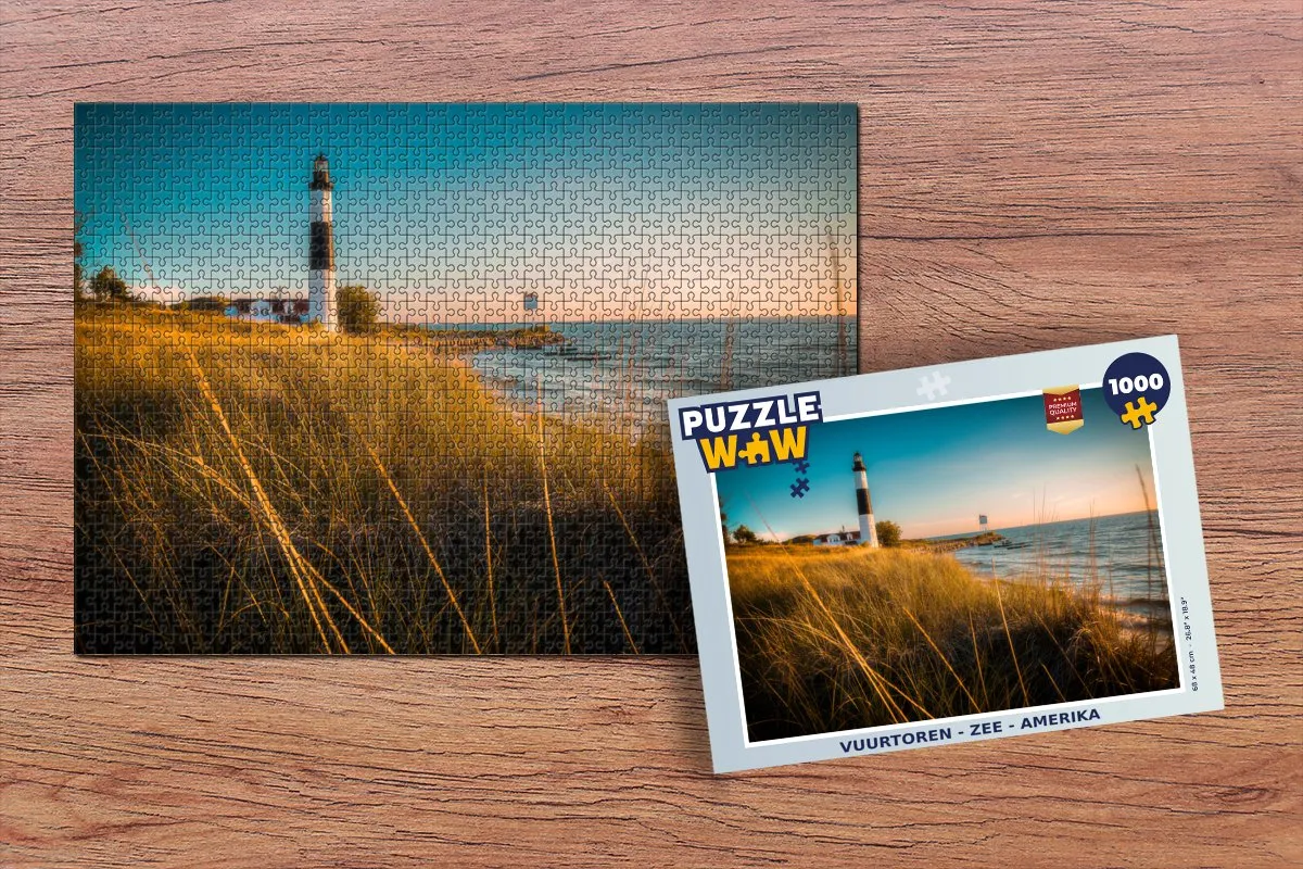 PuzzleWow Vuurtoren Legpuzzel 1000 Stuks - Multicolor