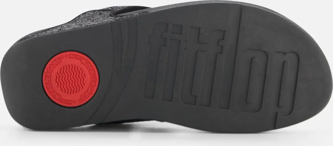 FitFlop Lulu Glitter Teenslipper - Zwart Glitter - afbeelding 5 van 6