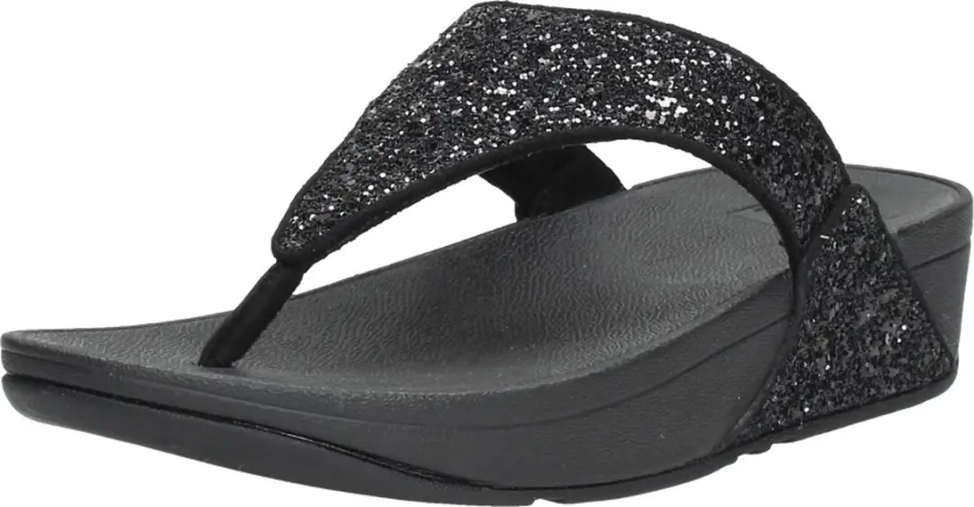 FitFlop Lulu Glitter Teenslipper - Zwart Glitter - afbeelding 4 van 6