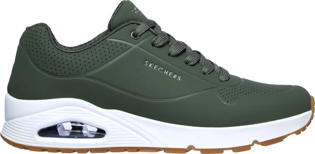 Skechers Uno Stand On Air Heren Sneakers - Olijfgroen - afbeelding 3 van 6
