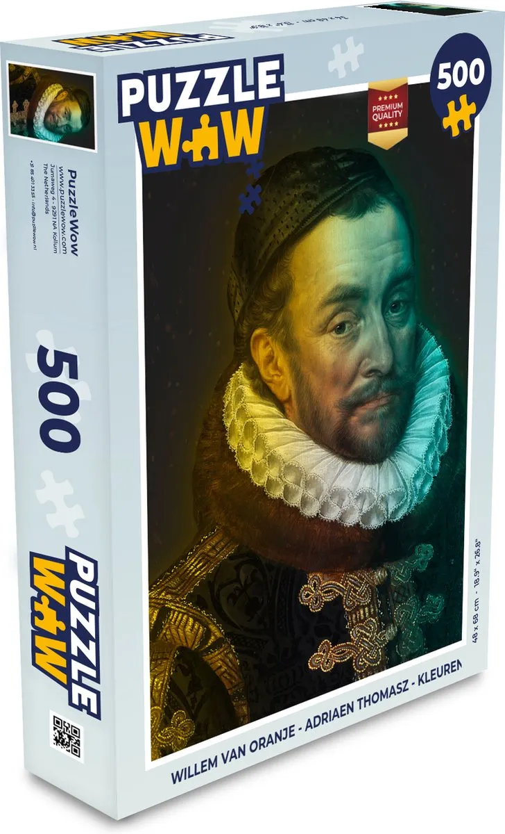 PuzzleWow Willem van Oranje Legpuzzel 500 Stuks - Multicolor