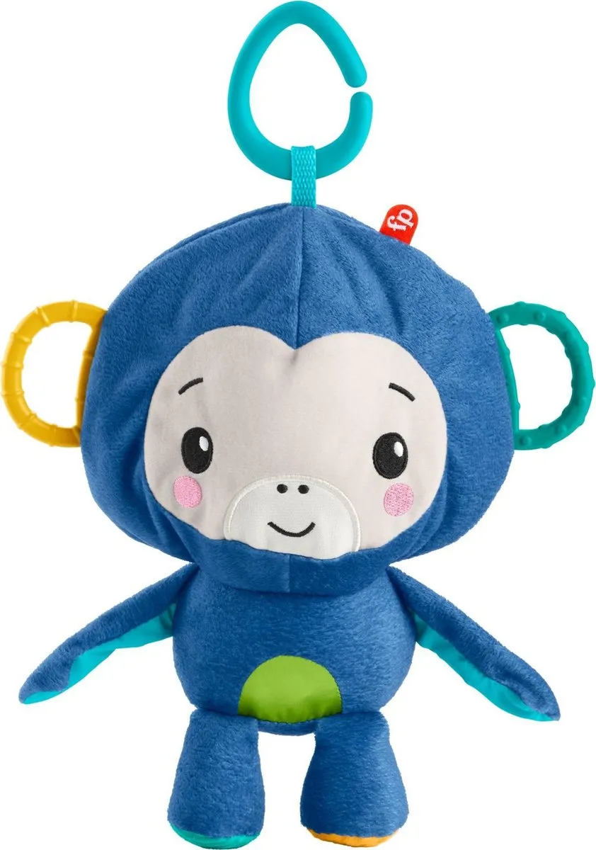 Fisher Price 2-in-1 Aapje Bal - Blauw/Geel/ Groen