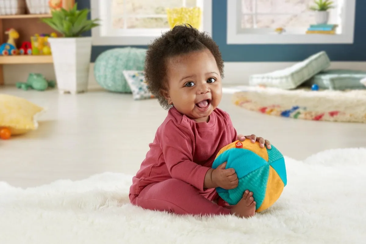 Fisher Price 2-in-1 Aapje Bal - Blauw/Geel/ Groen
