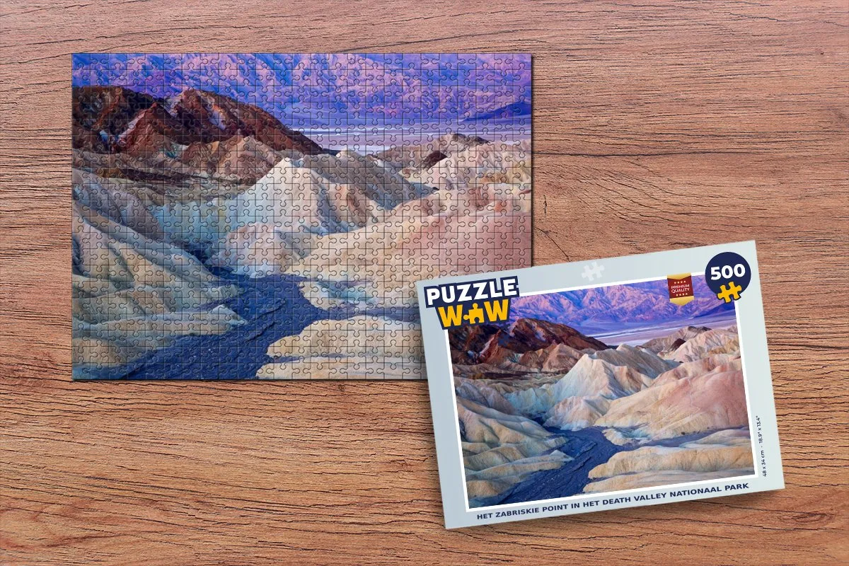 PuzzleWow Zabriskie Point Death Valley Legpuzzel 500 Stuks - Multicolor