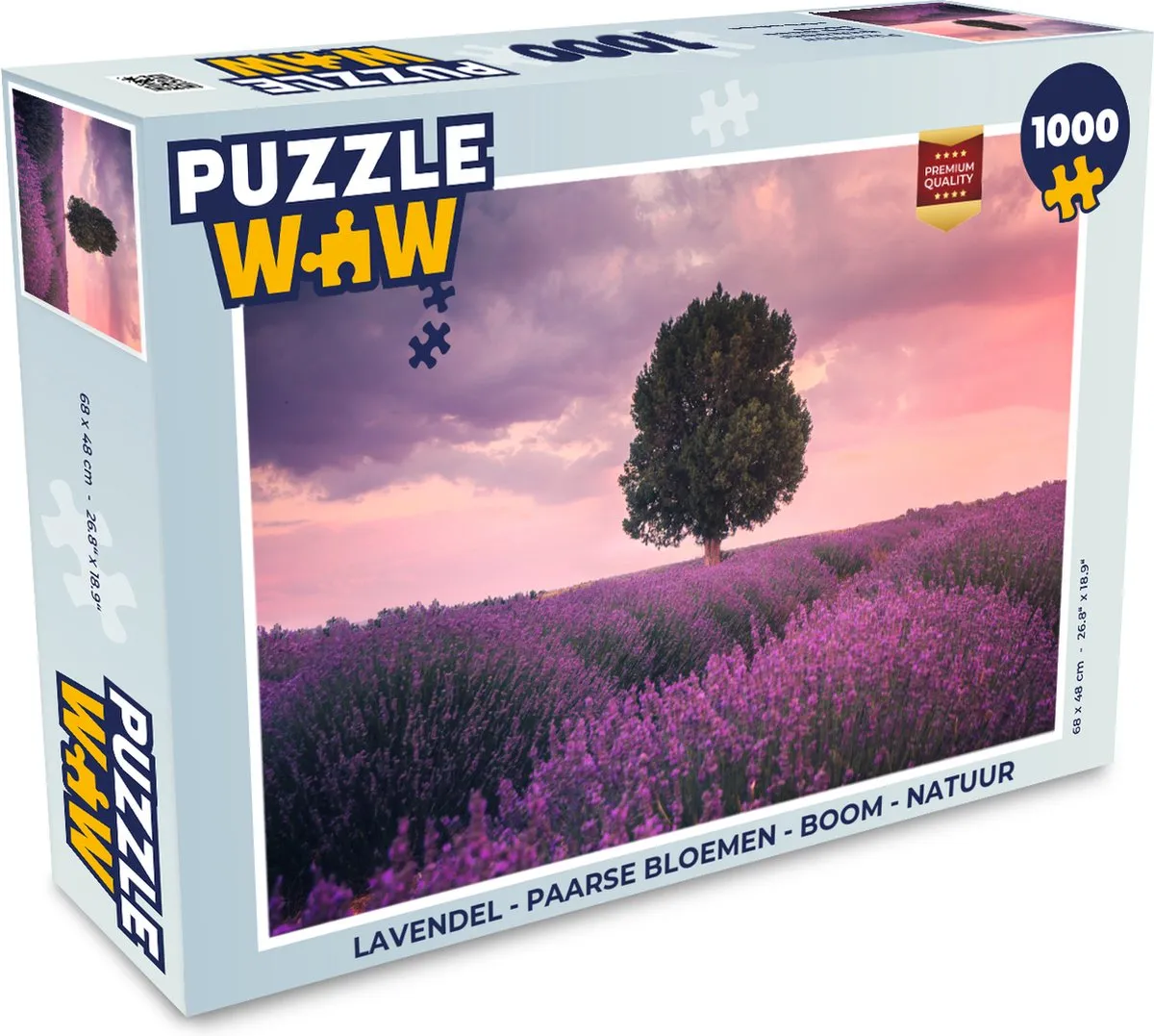PuzzleWow Lavendel Boom Legpuzzel 1000 Stuks - Multicolor