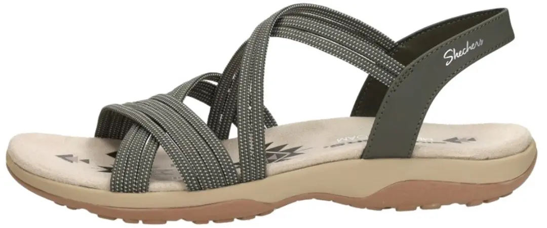 Skechers Reggae Slim Turn It Up Dames Sandalen - Olijf - afbeelding 3 van 6