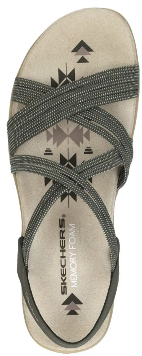 Skechers Reggae Slim Turn It Up Dames Sandalen - Olijf - afbeelding 5 van 6