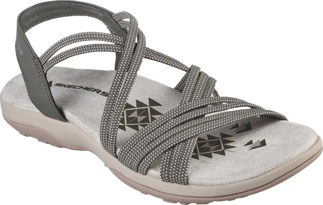 Skechers Reggae Slim Turn It Up Dames Sandalen - Olijf - afbeelding 2 van 6