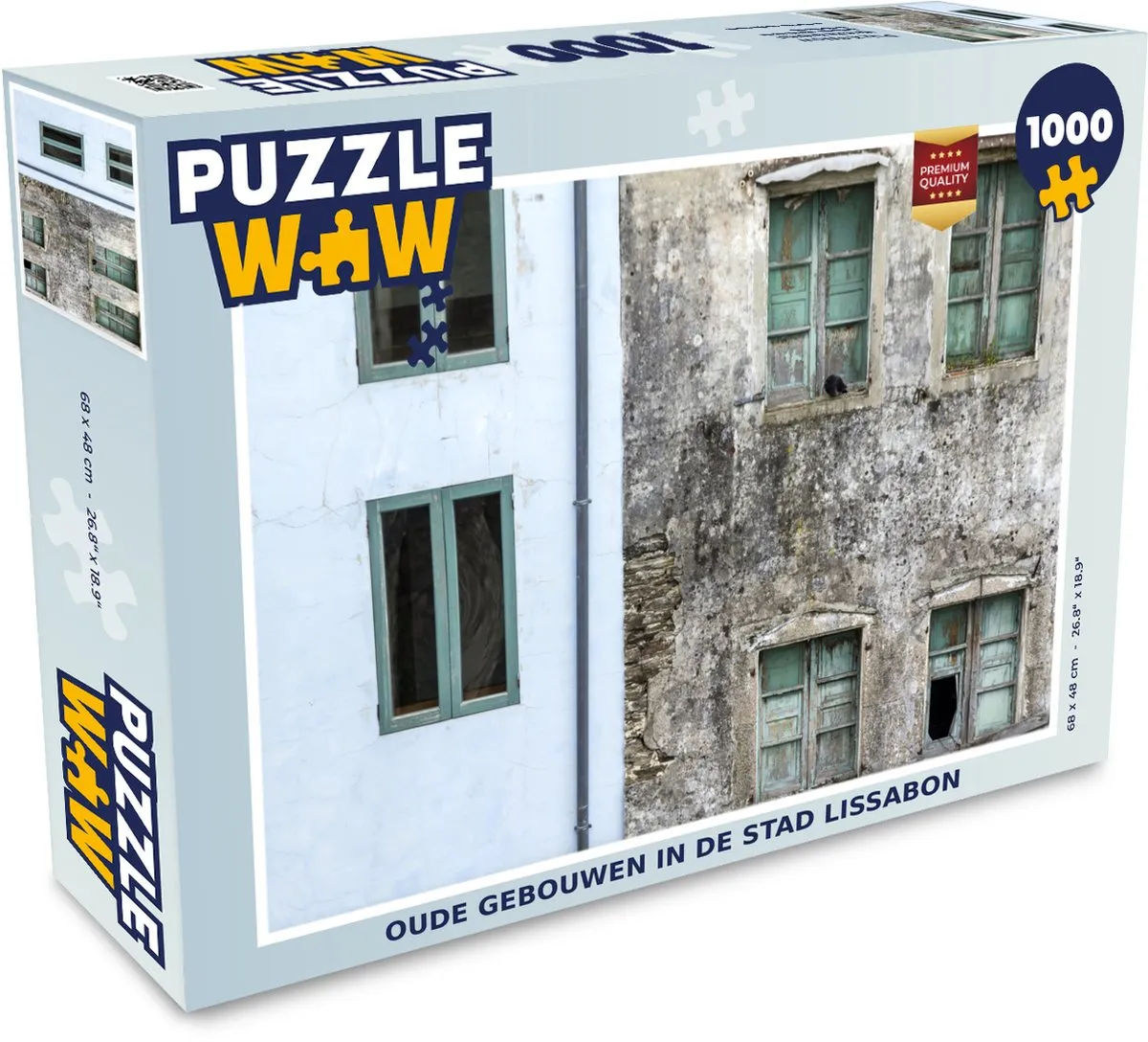 PuzzleWow Oude Gebouwen Lissabon Legpuzzel 1000 Stuks