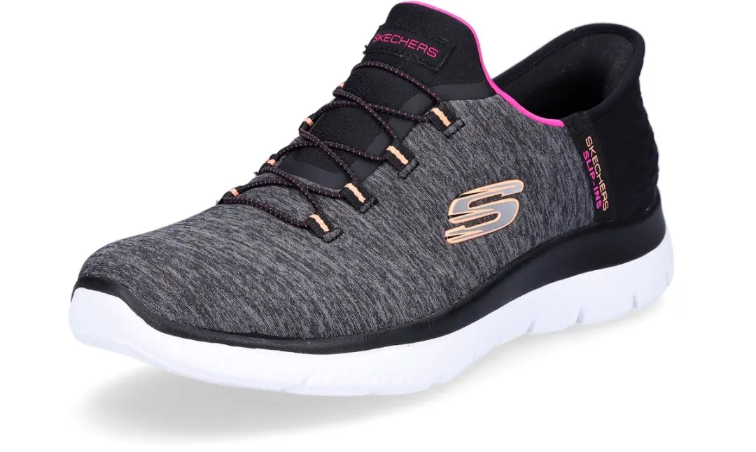 SKECHERS SUMMITS-DAZZLING HAZE 149937 BKMT sneakers slip in dames zwart