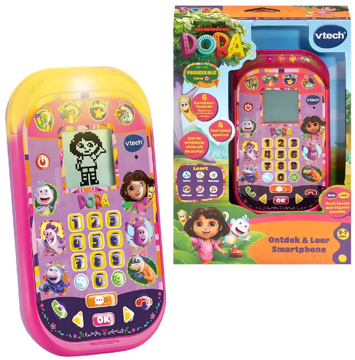 VTech Dora the Explorer Smarthphone - Multicolor - afbeelding 6 van 6