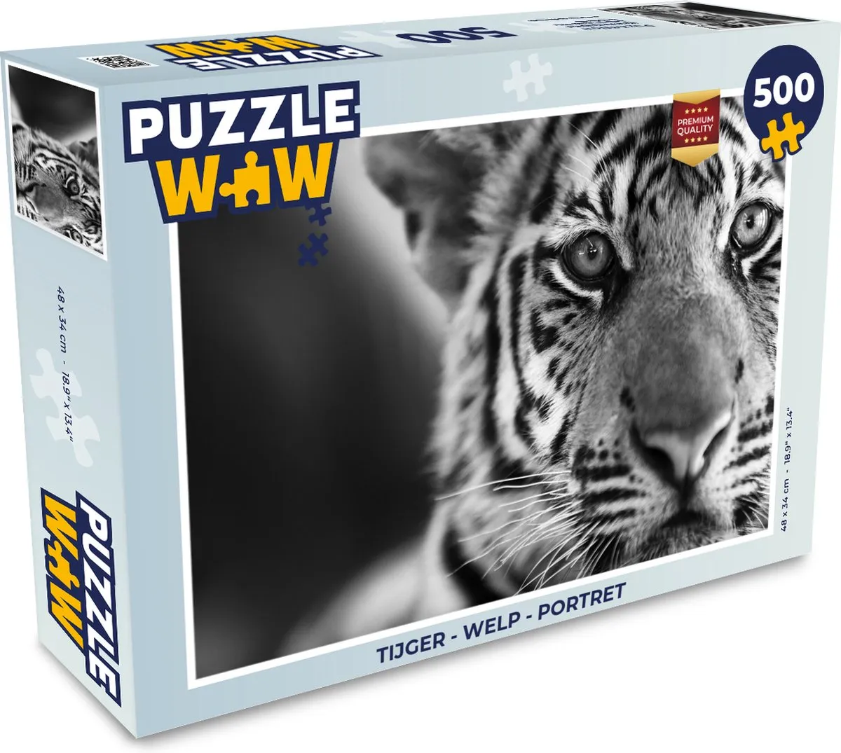 PuzzleWow Tijger Welp Legpuzzel 500 Stuks