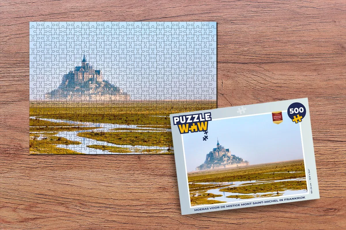 PuzzleWow Legpuzzel Kasteel Frankrijk 500 Stuks - Multicolor