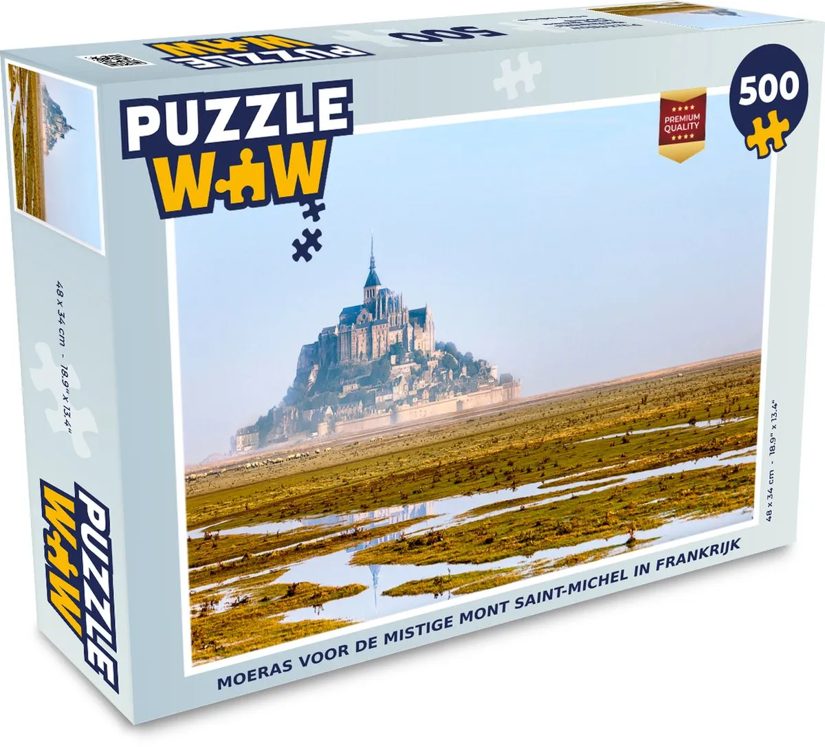 PuzzleWow Legpuzzel Kasteel Frankrijk 500 Stuks - Multicolor