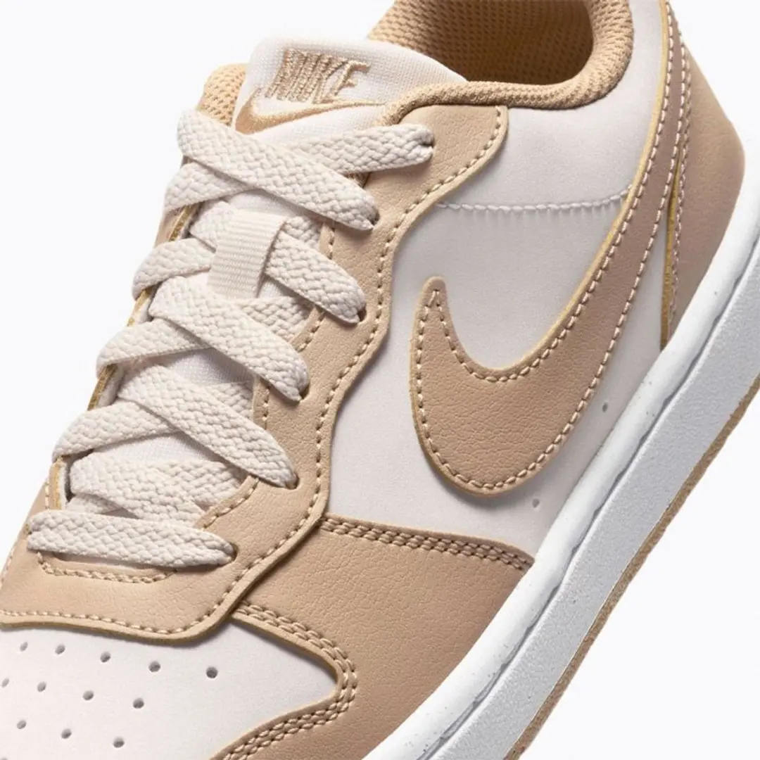 Nike Court Borough Low Next Bloom GS Sneakers - 37.5 - Off White/Beige