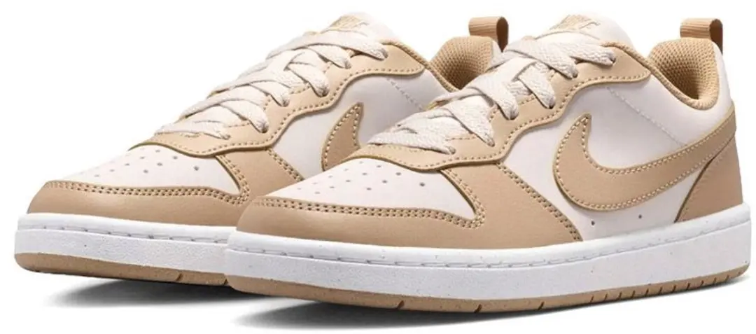 Nike Court Borough Low Next Bloom GS Sneakers - 37.5 - Off White/Beige