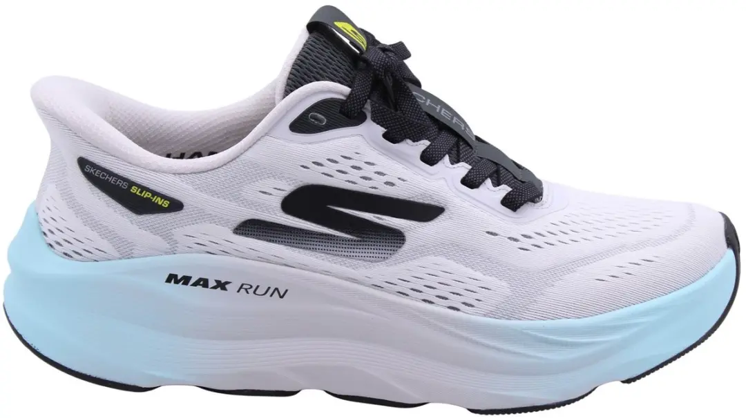Skechers Max Run Heren Schoenen - Wit - afbeelding 4 van 6
