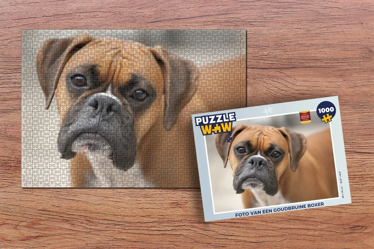 PuzzleWow Legpuzzel 1000 Stuks - Boxer Multicolor