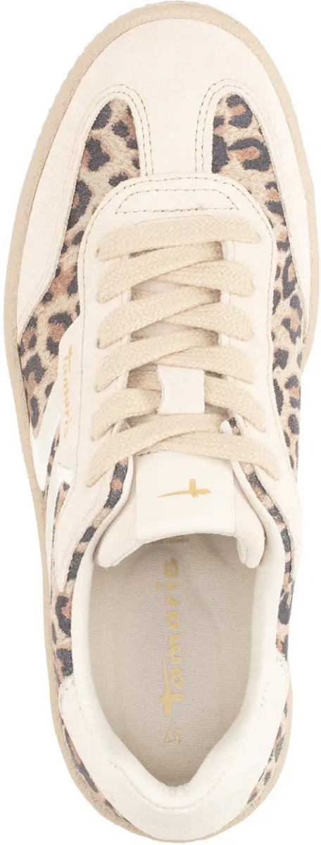 Tamaris 108302 Dames Sneakers - Beige Leer