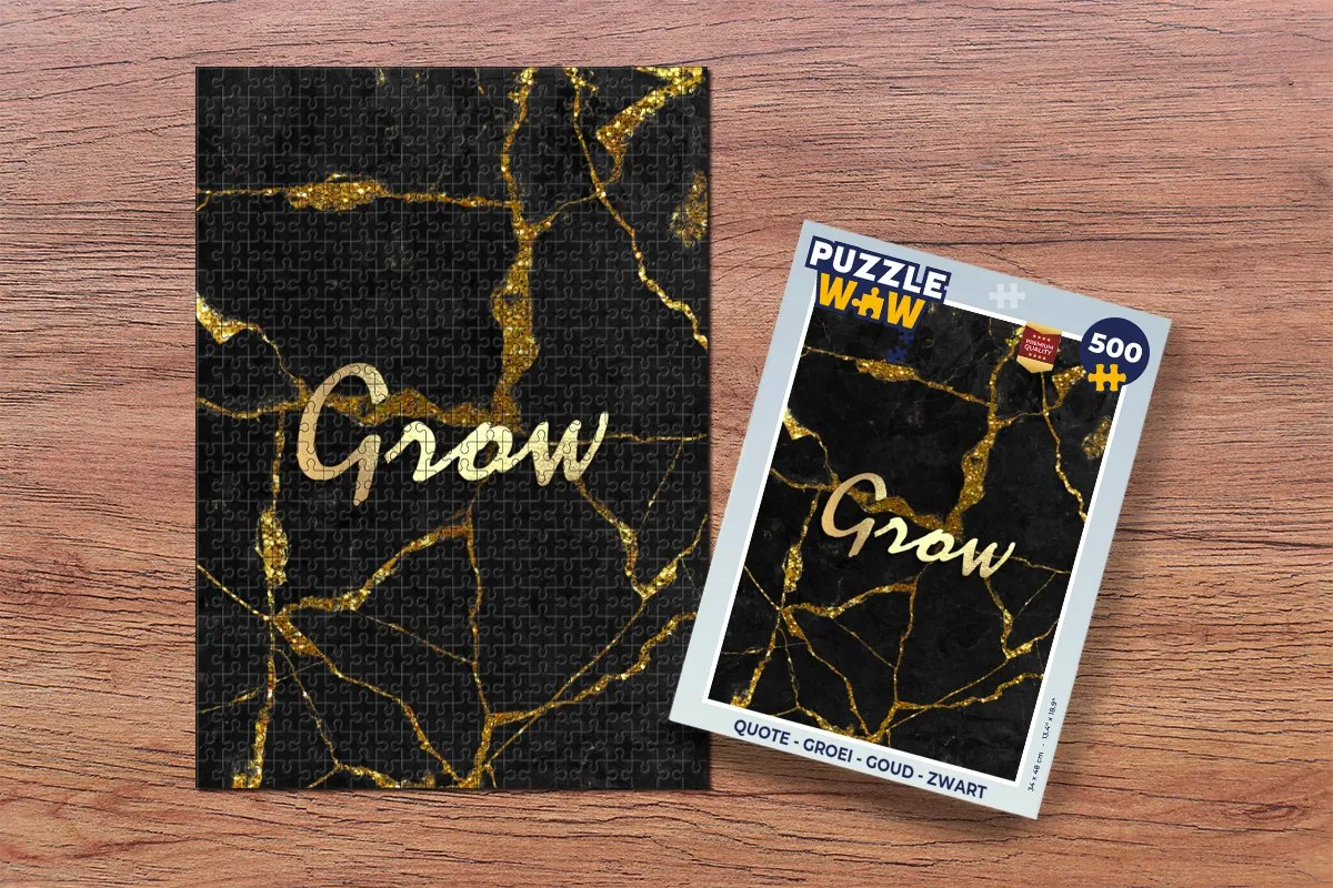 PuzzleWow Quote Groei Legpuzzel 500 Stuks - Multicolor