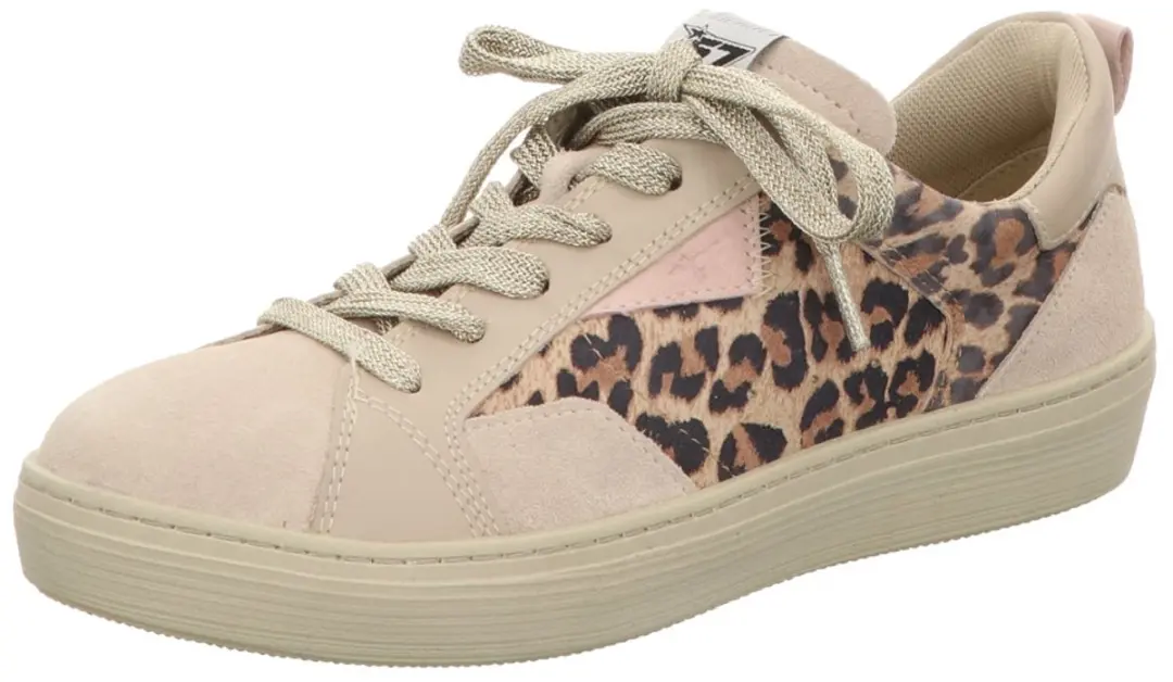Tamaris dames sneaker 1-23706-46 329 lage damesschoen leer luipaardprint