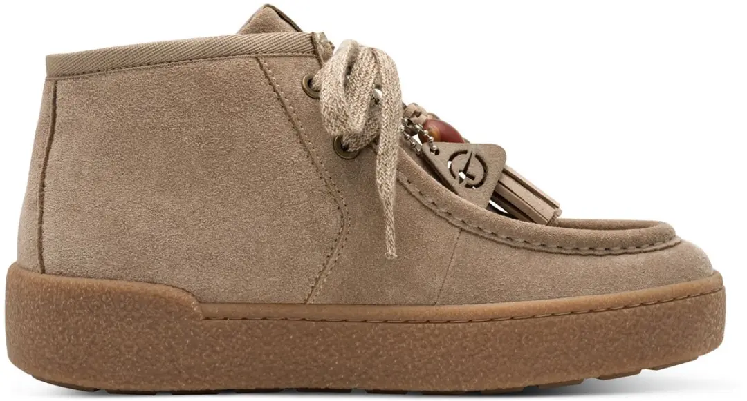 Tamaris Dames Leren Hoge Sneaker 1-25406-47 - 39 - Taupe